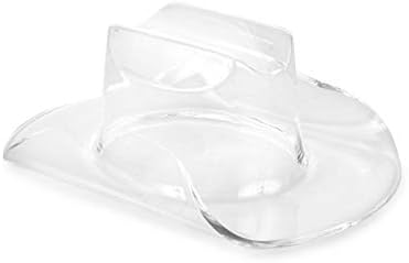 Huang Acrylic Small Clear Cowboy Hat | Perfect for Home Decor, Chip and Dip Serving Bowl, or Candy | Used for Decor, Dinning, Serving, Hosting | Durable Construction, Easy to Clean