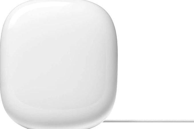 Google Nest WiFi Pro 6E GA03030-US Fast Speed and Whole Home Coverage Mesh Router -Color Snow