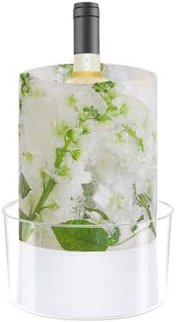Ice Mold Wine Bottle Chiller,DIY Acrylic Ice Bucket for Cocktail Bar Party Wedding Festival Halloween Chirstmas Holiday Champagne Wine Whisky Beer Drink for Any Theme or Season,1 Pack