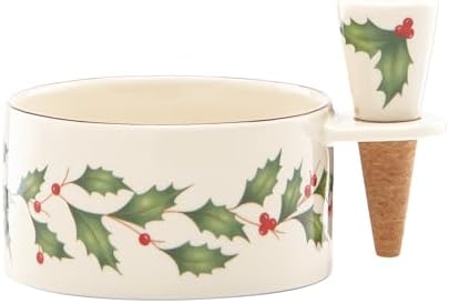 Lenox Hosting The Holidays Wine Coaster & Stopper Set, 0.85 LB, Red & Green