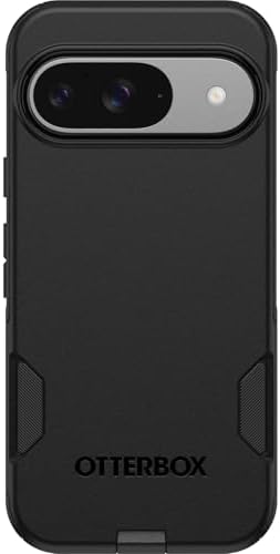 OtterBox Google Pixel 9 & 9 Pro Commuter Series Case – Black, Ultra-Sleek, Wireless Charging Compatible, Raised Edges Protect Camera & Screen
