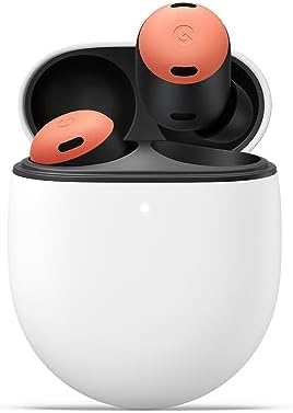 Google Pixel Buds Pro – Noise Canceling Earbuds – Up to 31 Hour Battery Life with Charging Case – Bluetooth Headphones – Compatible with Android – Coral
