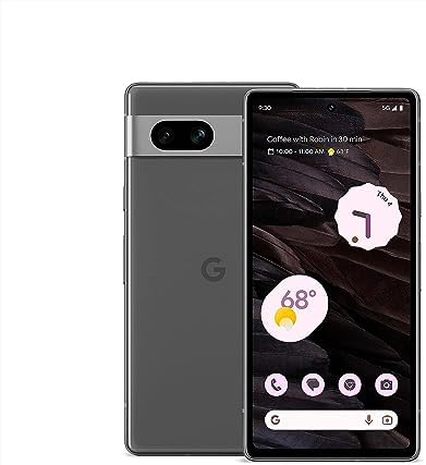 Google Pixel 7a – Unlocked Android Cell Phone – Smartphone with Wide Angle Lens and 24-Hour Battery – 128 GB – Charcoal