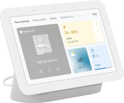 Google Nest Hub 7” Smart Display with Google Assistant (2nd Gen) – Chalk