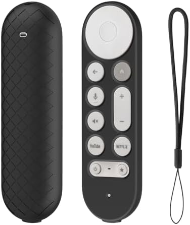 LEFXMOPHY Case for Google TV Streamer 4K Remote Cover 2024 Silicone Protective Sleeve – Black