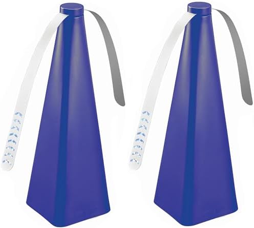 Treva Chemical Free Bug Fan, Fly Deterrent with Holographic Blades to Clear Bugs, Mosquitoes, and Flies, Battery Powered Fly Fan, Blue (2 Pack)