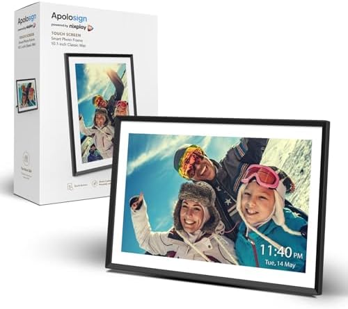 10.1″ Digital Picture Frame Powered by Nixplay, Share Photos/Videos via Nixplay App, WiFi Digital Photo Frame with 32GB, Support Alexa Google Photos, Free Cloud Storage, Auto Rotate, Gifts for Mom