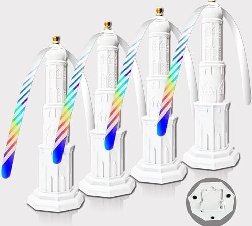 4pack Food Fan for indoor Meals,Portable Food Spinning Fan For Restaurant,Party,Picnic,Outdoor Dinner(White)