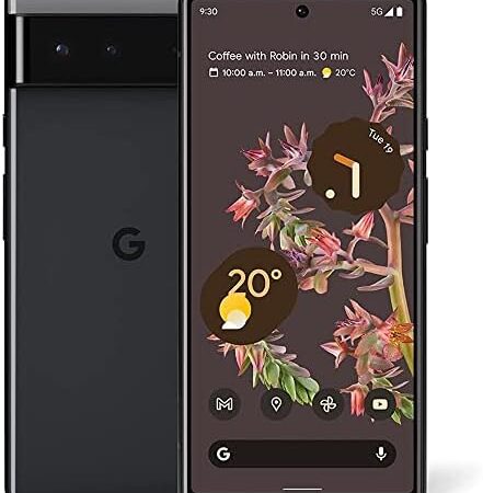 Google Pixel 6 – 5G Android Phone – Unlocked Smartphone with Wide and Ultrawide Lens – 128GB – Stormy Black