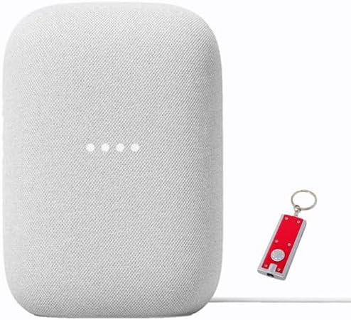 Google Audio Bluetooth Speaker with Keychain LED – Wireless Music Streaming – Chalk