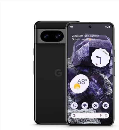 Google Pixel 8 – Unlocked Android Smartphone with Advanced Pixel Camera, 24-Hour Battery, and Powerful Security – Obsidian – 128 GB