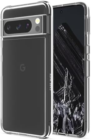 Case-Mate Google Pixel 8 Pro Case [6.7”, 2023] [12ft Drop Protection] [Wireless Charging] Signature Clear Phone Case for Google Pixel 8 Pro – Anti-Yellowing, Anti-Scratch, Shockproof Materials, Slim