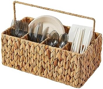 Utensil Caddy, Utensil Basket for Table,Napkin and Utensil Holder, Silverware Caddy, Cutlery Holder, Utensil Holder for Party, Picnic Caddy for Plates and Utensils…