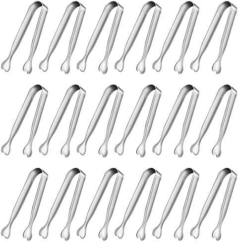 Mini Serving Tongs, Anytrp 18-Packs Stainless Steel, 4.3inch, Kitchen / Appetizers Tongs for Coffee Bar, Tea / Desserts Party, Sugar and Ice Bucket