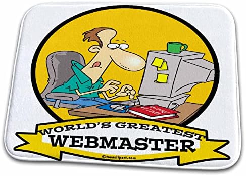 Dish Drying Mat – Funny Worlds Greatest Webmaster Occupation Job Cartoon Worlds Greatest Cartoons