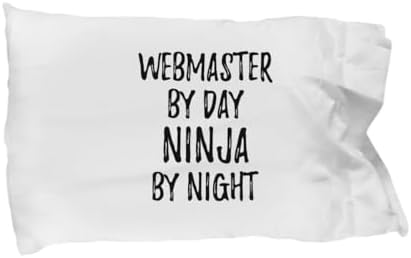 EzGift Funny Webmaster Pillowcase by Day Ninja by Night Parenting Gift Idea New Parent Gag Pillow Cover Case 20×30