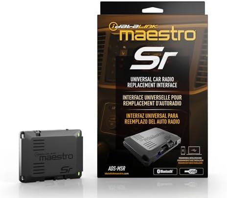 Idatalink Maestro ADS-MSR Universal Car Stereo Interface for Factory Audio Upgrade, Retains Steering Controls & Settings, with Built-in Bluetooth Adapter for Wireless Programming via a Mobile Device