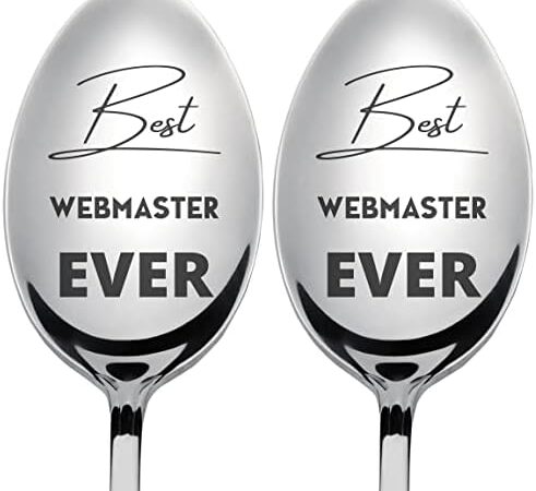 Best WEBMASTER Ever Coffee Spoon Cup Gifts for Friend – Spoon Engraved Stainless Steel | Set Of 2