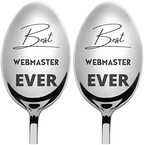 Best WEBMASTER Ever Coffee Spoon Cup Gifts for Friend – Spoon Engraved Stainless Steel | Set Of 2