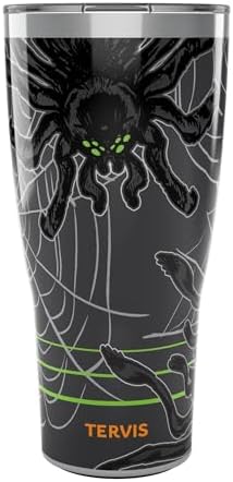 Tervis Traveler Halloween – Spider Webmaster Triple Walled Insulated Tumbler Travel Cup Keeps Drinks Cold & Hot, 30oz, Stainless Steel