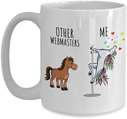 Unicorn Webmaster Mug Other Me Funny Gift For Coworker Women Her Cute Office Birthday Present Magical Joke Quote Gag Coffee Tea Cup Large 15 Oz